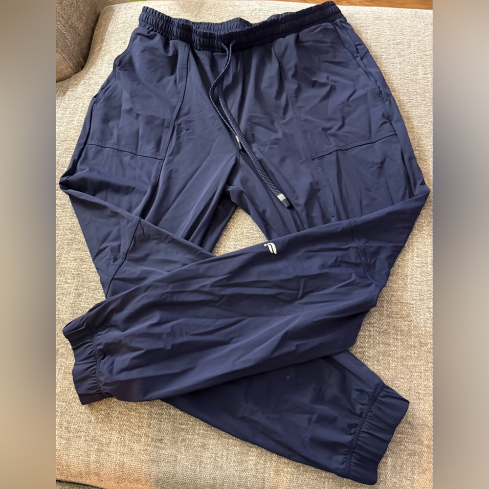 Fabletics Navy Track Joggers with Drawstring
